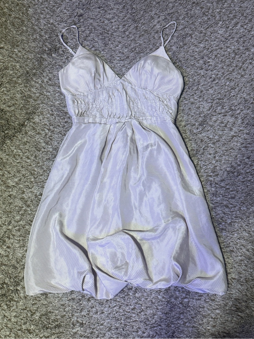 Women's White Strappy Satin Chemise Sundress